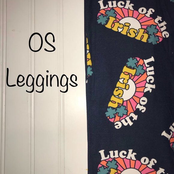 Lularoe Leggings OS Womens St Patricks Day Luck of the Irish rainbow BRAND NEW - Picture 1 of 2